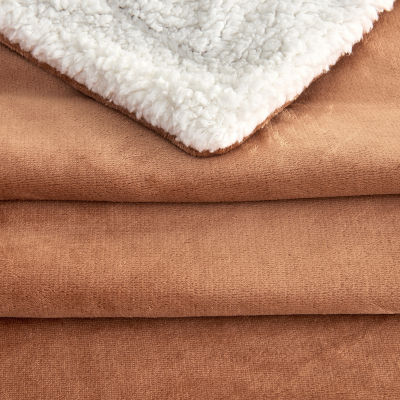 Linery Velvet Plush Fleece Sherpa Blanket