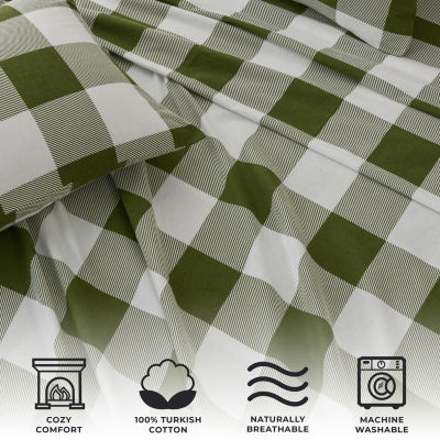 Linery Cotton Printed Flannel Sheet Set