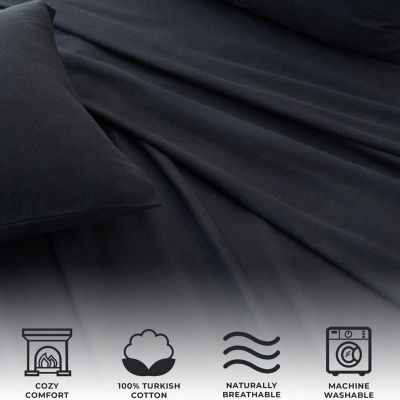 Linery Cotton Solid Flannel Sheet Set