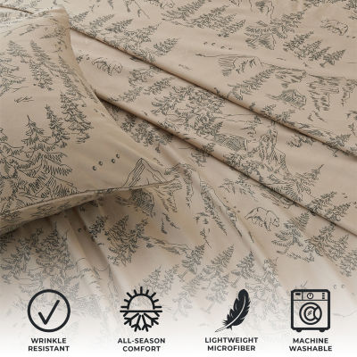 Linery Rustic Lodge Microfiber Sheet Set