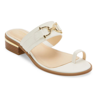 Liz Claiborne Womens Argent Flat Sandals