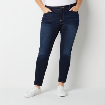 St. John's Bay Womens Plus Secretly Slender Skinny Jean