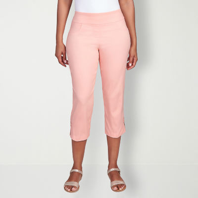 Hearts Of Palm Mid Rise Capris, Color: Rose - JCPenney