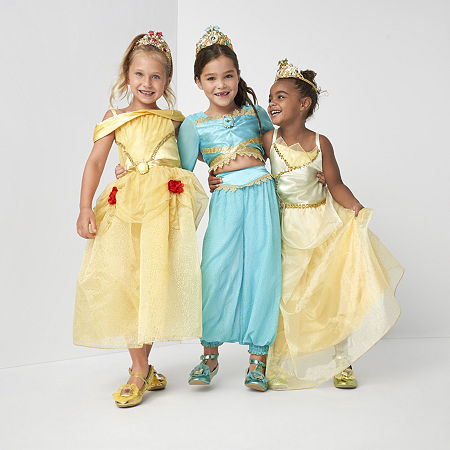 Disney Collection Tiana Role Play Girls Dress Up Costume, 9/10, Green