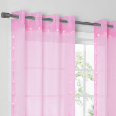 Eclipse Starlight Sheer Grommet Top Single Curtain Panel