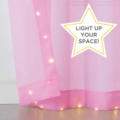 Eclipse Starlight Grommet Top Sheer Single Curtain Panels