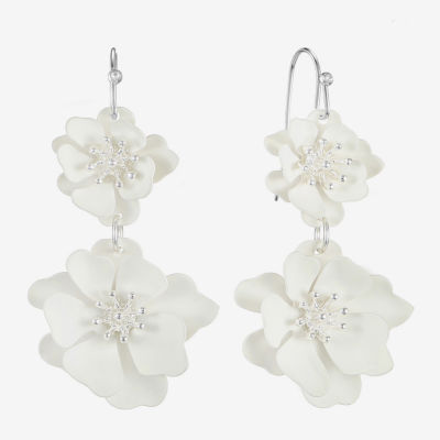 Liz Claiborne Double Womens Flower Drop Earrings