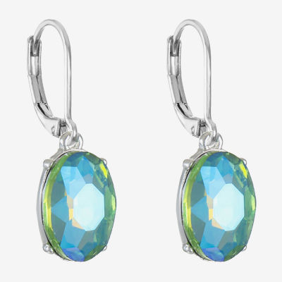 Monet Jewelry Womens Glass Oval Drop Earrings