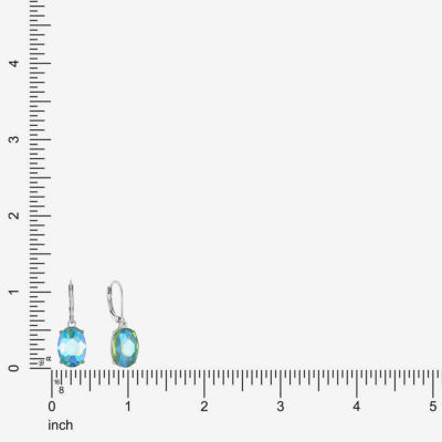 Monet Jewelry Womens Glass Oval Drop Earrings