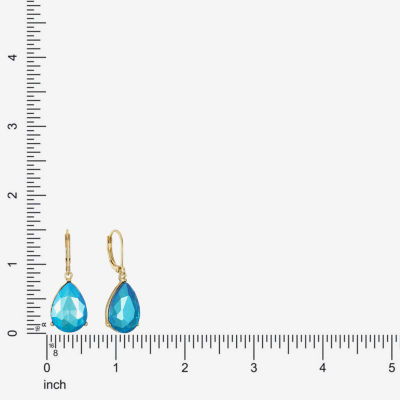 Monet Jewelry Gold Tone Glass Drop Earrings