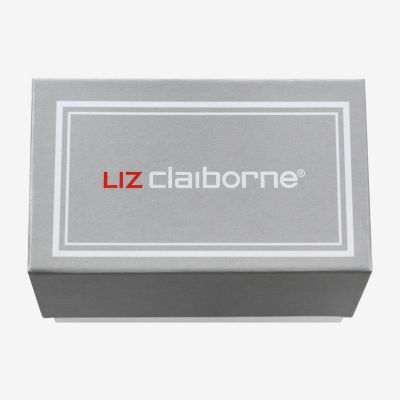 Liz Claiborne Womens Glass Heart Bangle Bracelet
