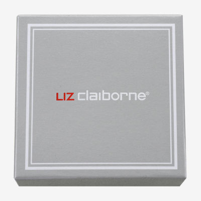 Liz Claiborne Frontal Collar Necklace & Stud Earring Gold Tone Womens Glass Flower Hypoallergenic 2-pc. Jewelry Set