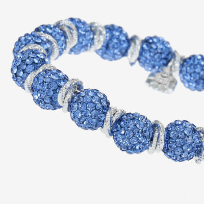 Monet Jewelry Glass Round Stretch Bracelet