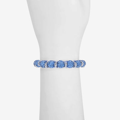 Monet Jewelry Glass Round Stretch Bracelet