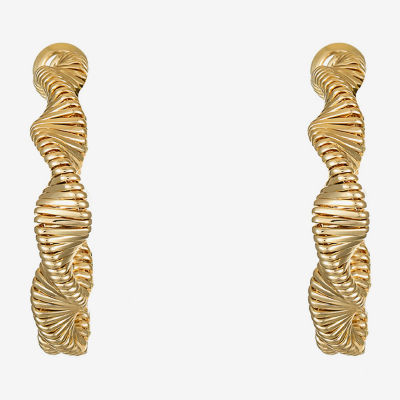 Monet Jewelry Twisted 30mm Hoop Earrings