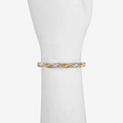 Monet Jewelry Two Tone Twisted Womens 7 3/4 Inch Fashion Chain Bracelet