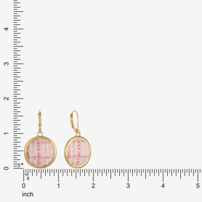 Monet Jewelry Gold Tone Tweed Womens Round Drop Earrings