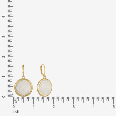 Monet Jewelry Gold Tone Tweed Womens Round Drop Earrings