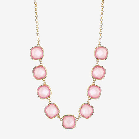 Monet Jewelry Womens 17 Inch Collar Necklace In Pink