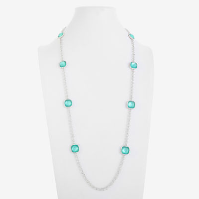 Monet Jewelry Womens Glass 36 Inch Strand Necklace