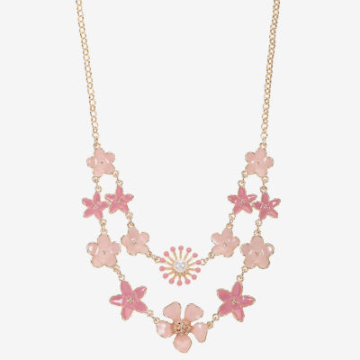 Liz Claiborne Rose Tone Collar Necklace