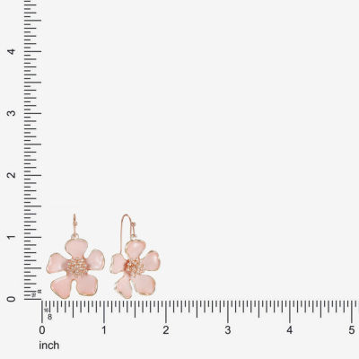 Liz Claiborne Simulated Pearl Flower Drop Earrings