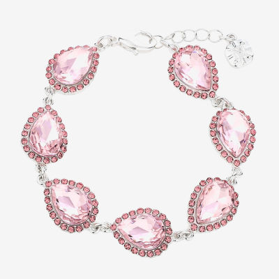 Monet Jewelry Timeless Silver Tone Womens Glass Strand Bracelet