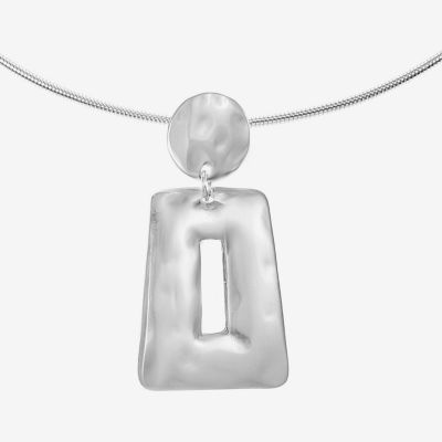 Liz Claiborne Hammered Womens 17 Inch Pendant Necklaces
