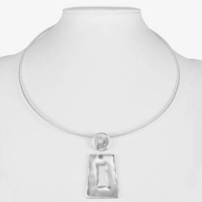 Liz Claiborne Hammered Womens 17 Inch Pendant Necklaces