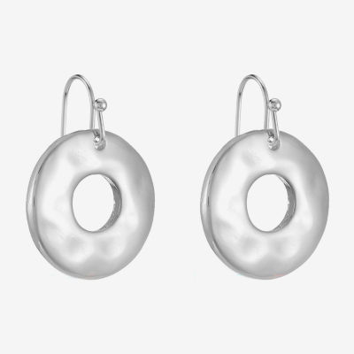 Liz Claiborne Hammered Drop Earrings