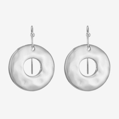 Liz Claiborne Hammered Drop Earrings