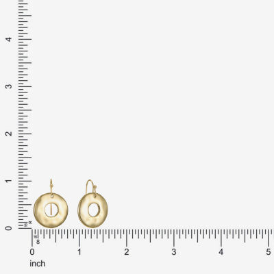 Liz Claiborne Hammered Womens Drop Earrings