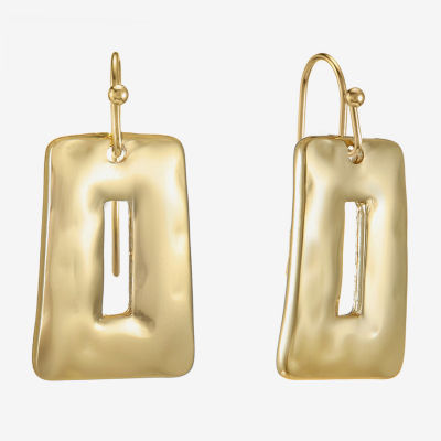 Liz Claiborne Hammered Womens Drop Earrings