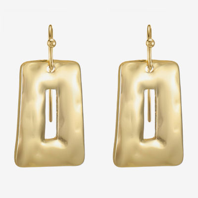 Liz Claiborne Hammered Womens Drop Earrings