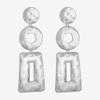 Liz Claiborne Hammered Drop Earrings