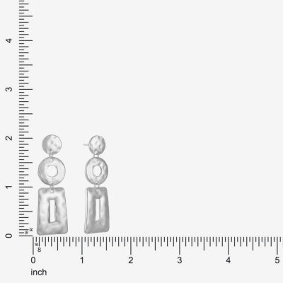 Liz Claiborne Hammered Drop Earrings