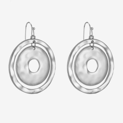 Liz Claiborne Hammered Drop Earrings