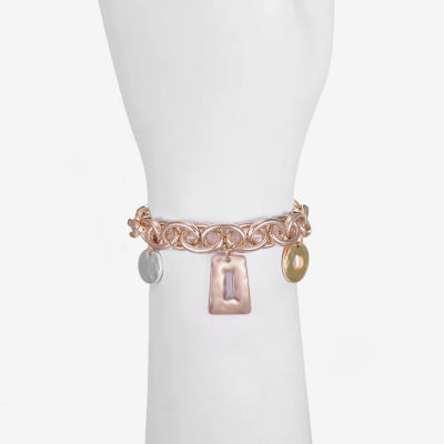 Liz Claiborne Hammered Womens Charm Bracelet