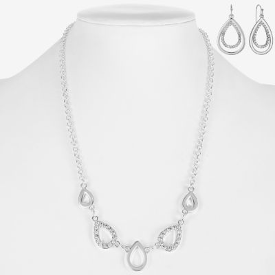 Liz Claiborne Womens Glass 2-pc. Jewelry Set