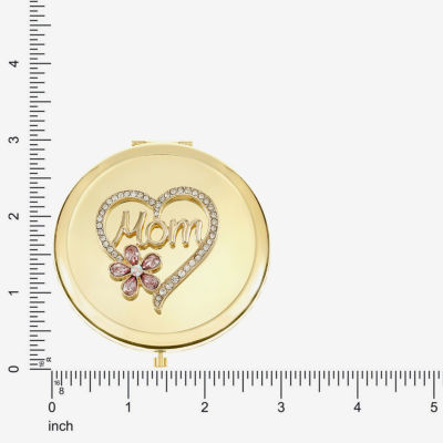 Monet Jewelry Gold Tone Mom Gold Tone Heart Compact Mirror