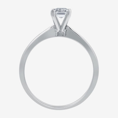 (G / Si1-Si2) Womens 3/4 CT. Lab Grown White Diamond 10K White Gold Solitaire Engagement Ring