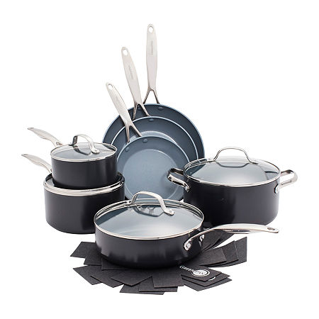 GreenPan Valencia Pro Ceramic Hard Anodized 11-pc. Cookware Set, One Size, Gray