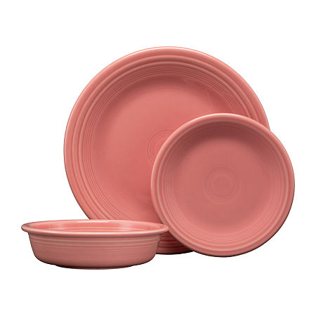 Fiesta Classic Rim 3-pc. Place Setting, One Size, Pink