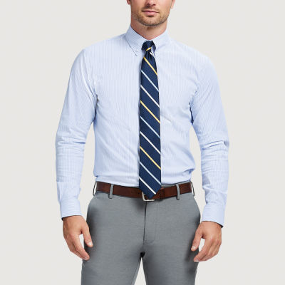 IZOD Cool Fx Mens Slim Fit Easy Care Wrinkle Free Long Sleeve Dress Shirt