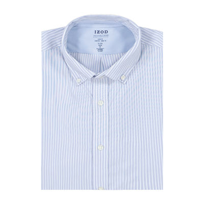 IZOD Cool Fx Mens Slim Fit Easy Care Wrinkle Free Long Sleeve Dress Shirt