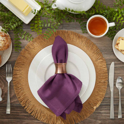 Design Imports Eggplant Solid 6-pc. Napkins
