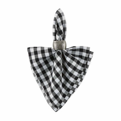 Design Imports Black/White Gingham 4-pc. Napkins