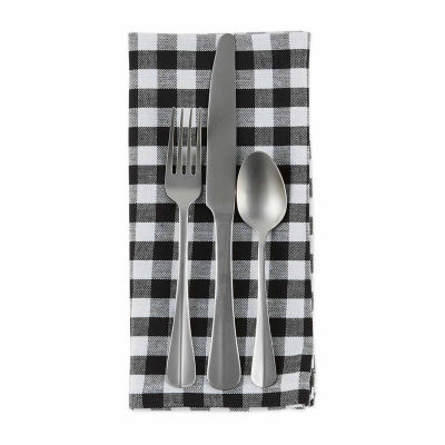 Design Imports Black/White Gingham 4-pc. Napkins