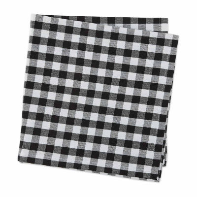 Design Imports Black/White Gingham 4-pc. Napkins