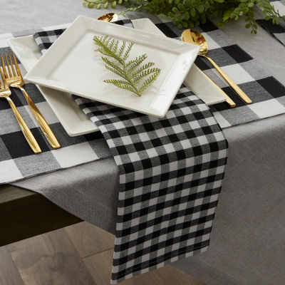 Design Imports Black/White Gingham 4-pc. Napkins